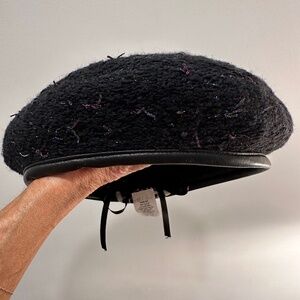 Eugenia Kim Black Tweed Sparkly Beret